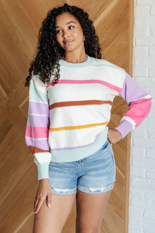 Flawless Features Striped Sweater - Simply Graced Mama