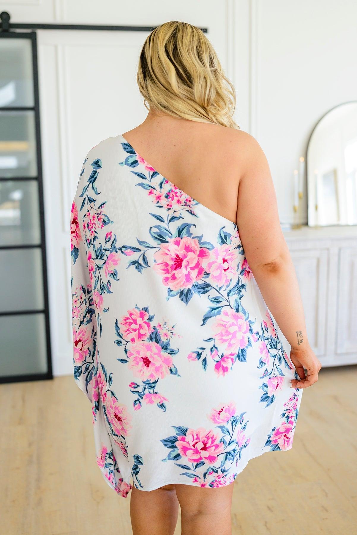 Forever Smitten Floral One Shoulder Dress - Simply Graced Mama