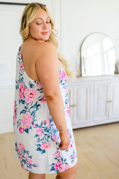 Forever Smitten Floral One Shoulder Dress - Simply Graced Mama