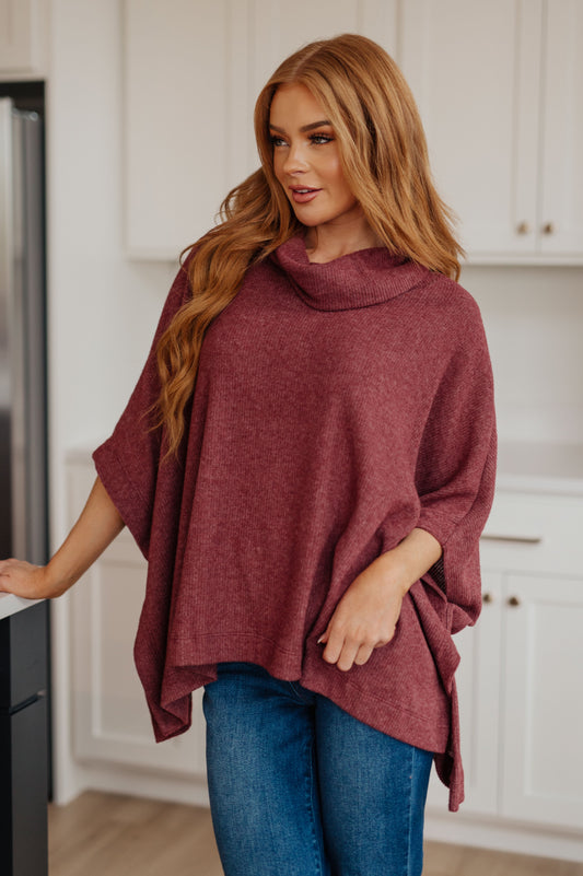 Forgive Me Cowl Neck Poncho - Simply Graced Mama