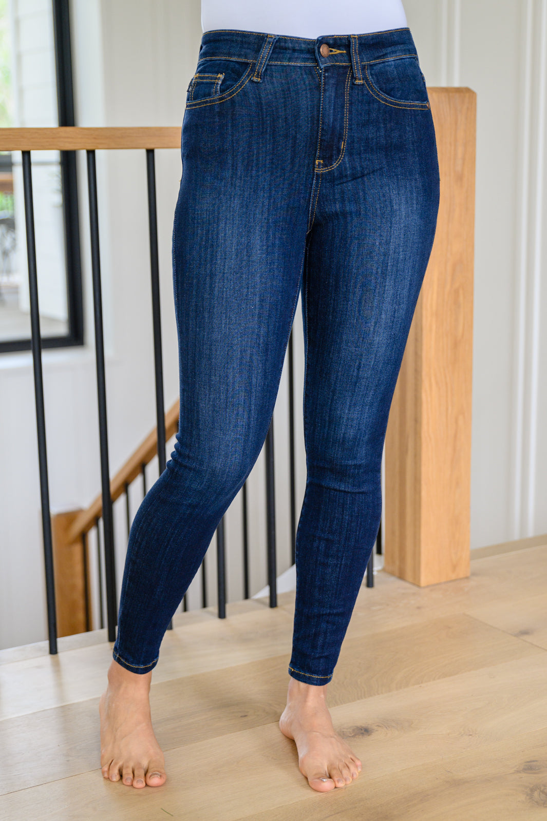 Georgia Back Yoke Skinny Jeans with Phone Pocket - Simply Graced Mama