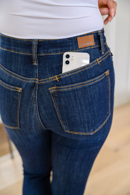 Georgia Back Yoke Skinny Jeans with Phone Pocket - Simply Graced Mama