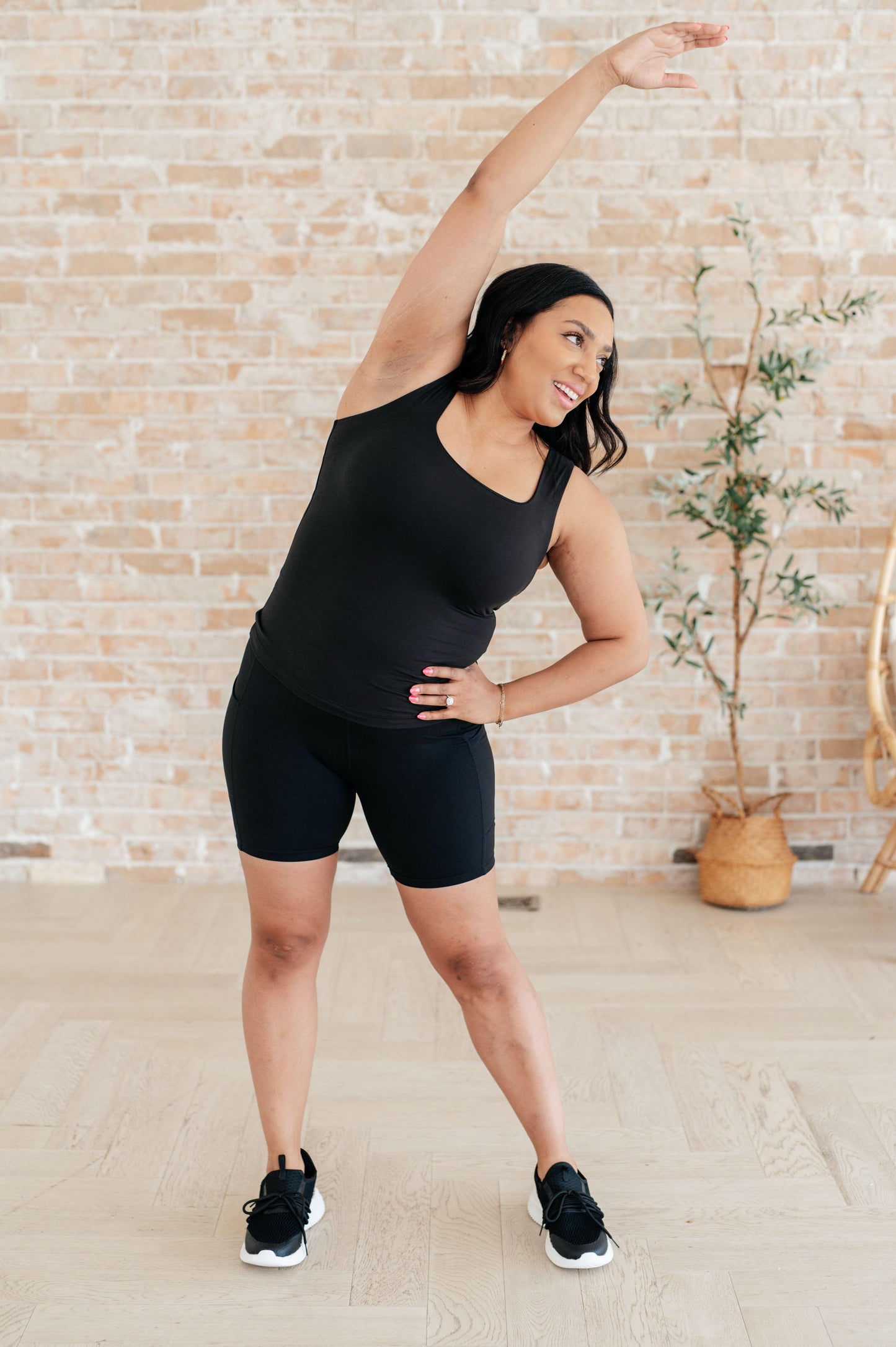 Getting Active Biker Shorts in Black - Simply Graced Mama