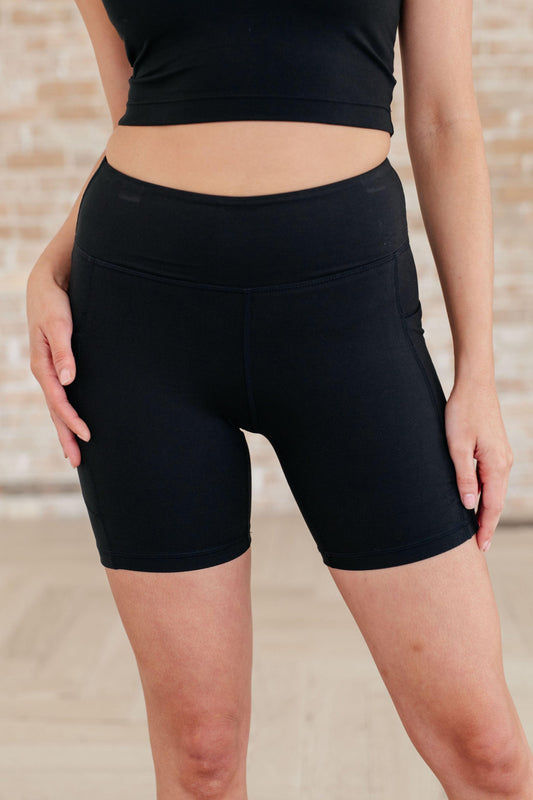 Getting Active Biker Shorts in Black - Simply Graced Mama