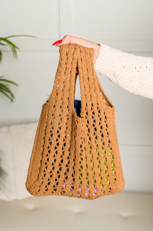 Girls Day Open Weave Bag in Tan - Simply Graced Mama