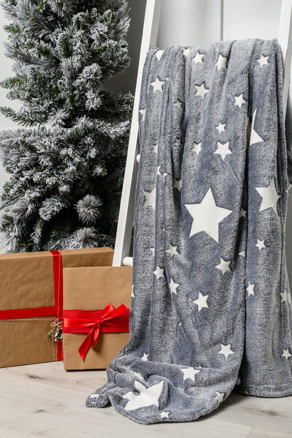 Glow in the Dark Blanket in Gray Star - Simply Graced Mama