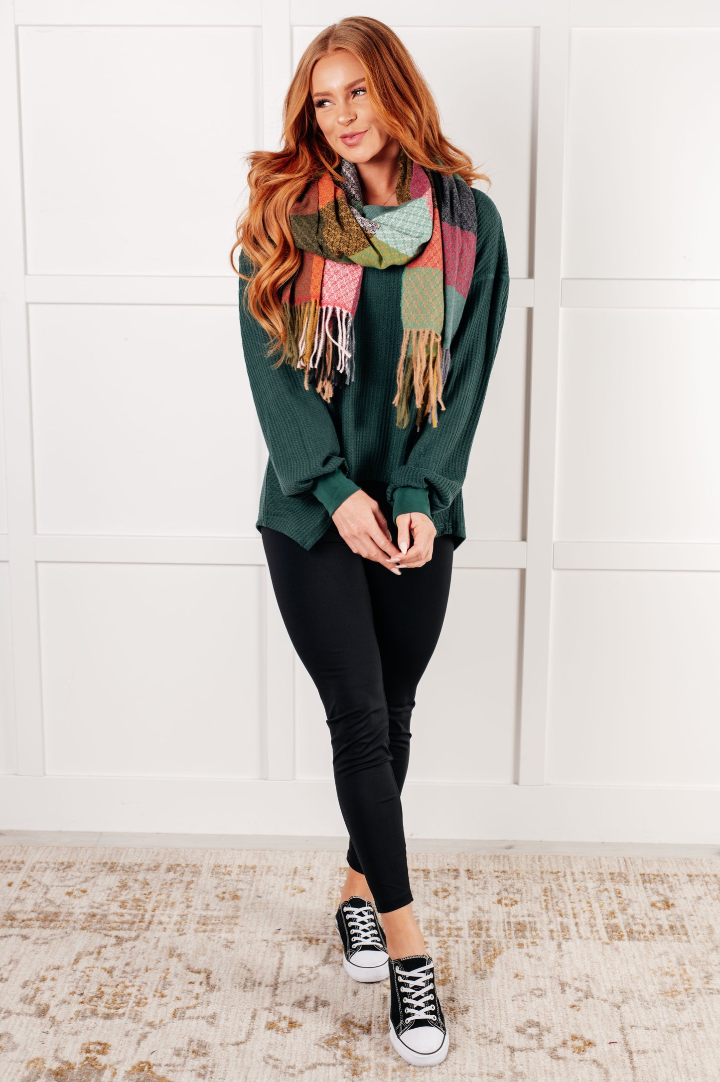 Good Things Are Coming V-Neck Top in Green - Simply Graced Mama