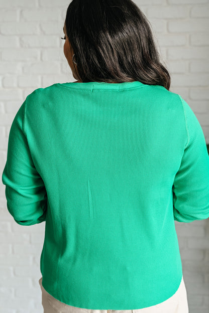 Greensleeves Waffle Knit Henley - Simply Graced Mama