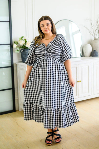 Greenville Gingham Midi Dress - Simply Graced Mama