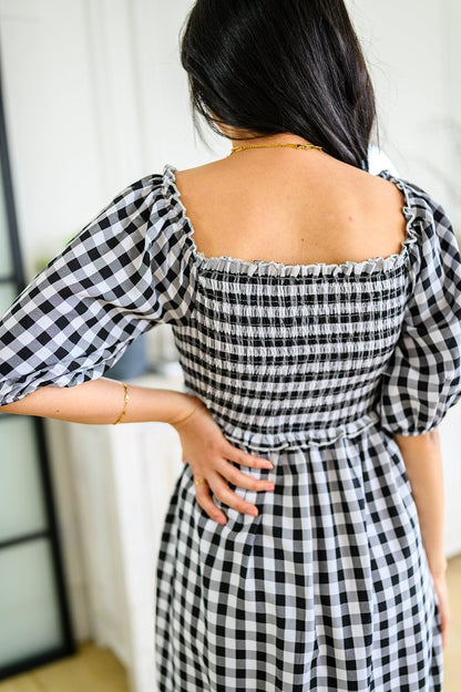 Greenville Gingham Midi Dress - Simply Graced Mama