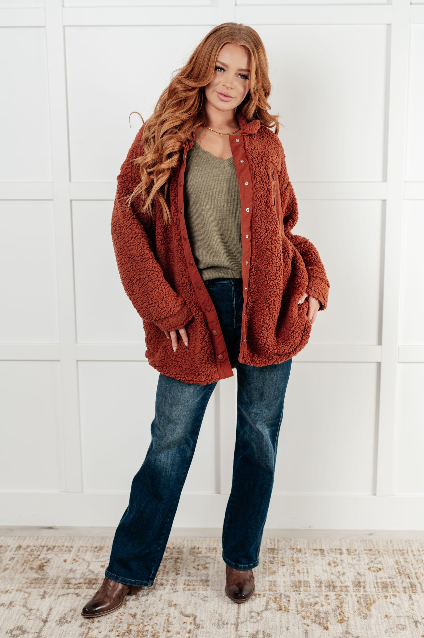 On a Roll Ribbed Knit V Neck Long Sleeve Top - Simply Graced Mama