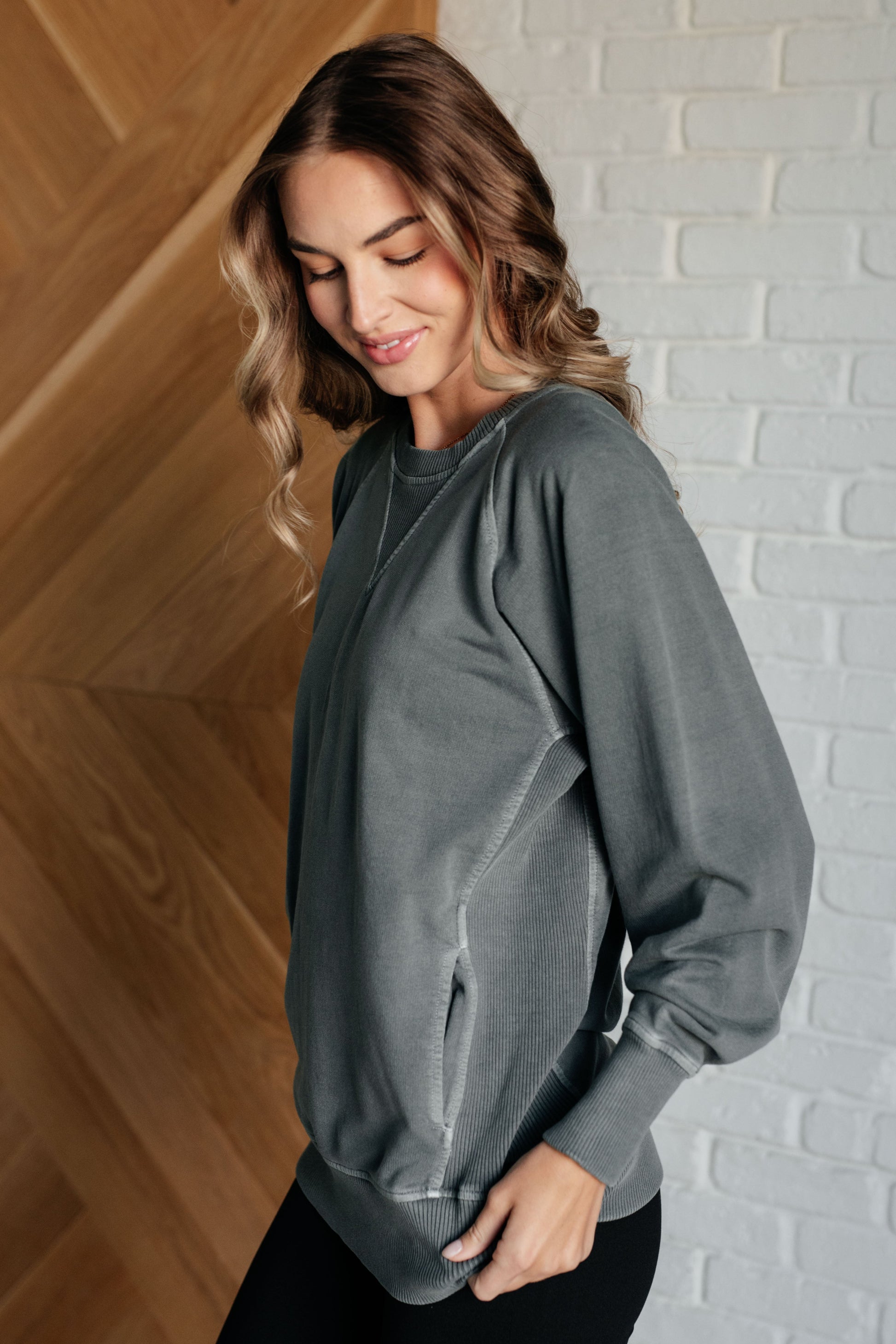 Hands Down Favorite Sweatshirt in Ash Jade - Simply Graced Mama