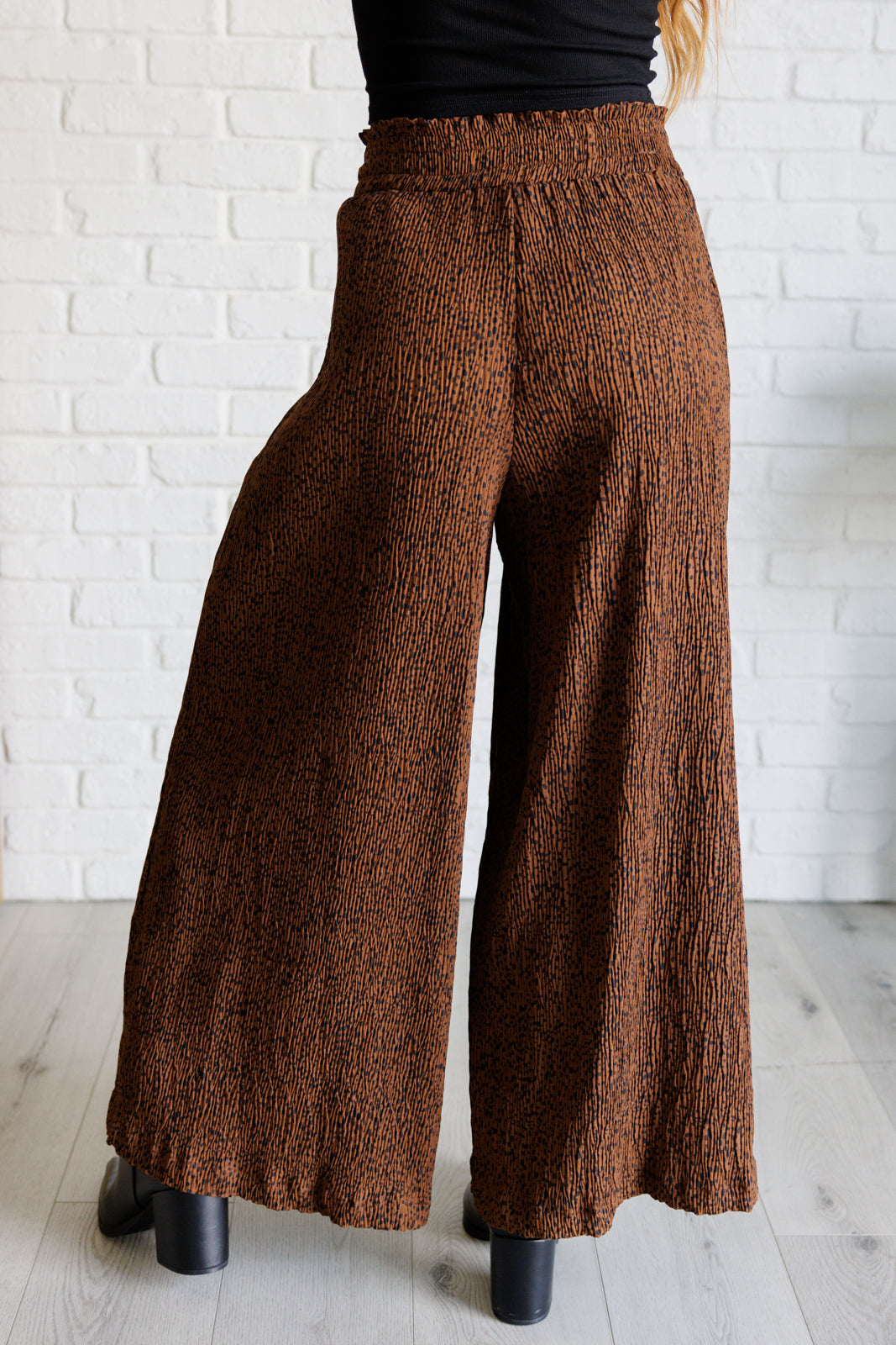 Harmony High Rise Wide Leg Pants in Brown - Simply Graced Mama