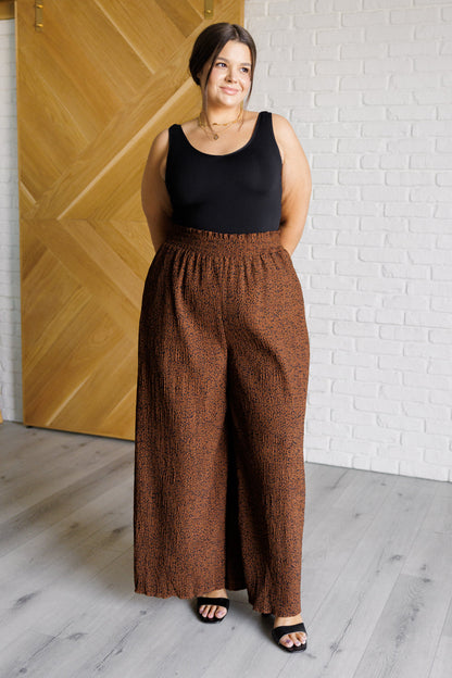 Harmony High Rise Wide Leg Pants in Brown - Simply Graced Mama