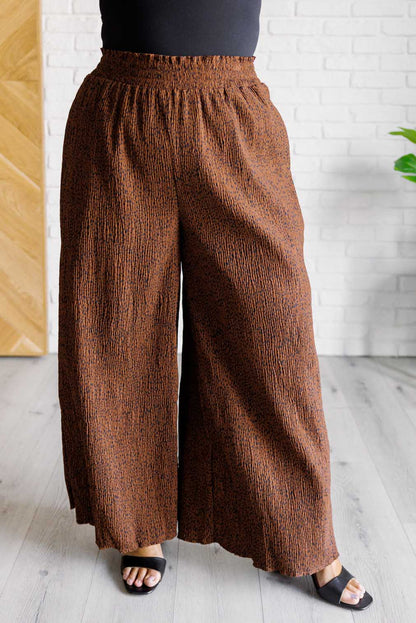 Harmony High Rise Wide Leg Pants in Brown - Simply Graced Mama