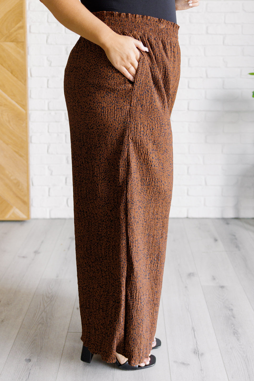 Harmony High Rise Wide Leg Pants in Brown - Simply Graced Mama