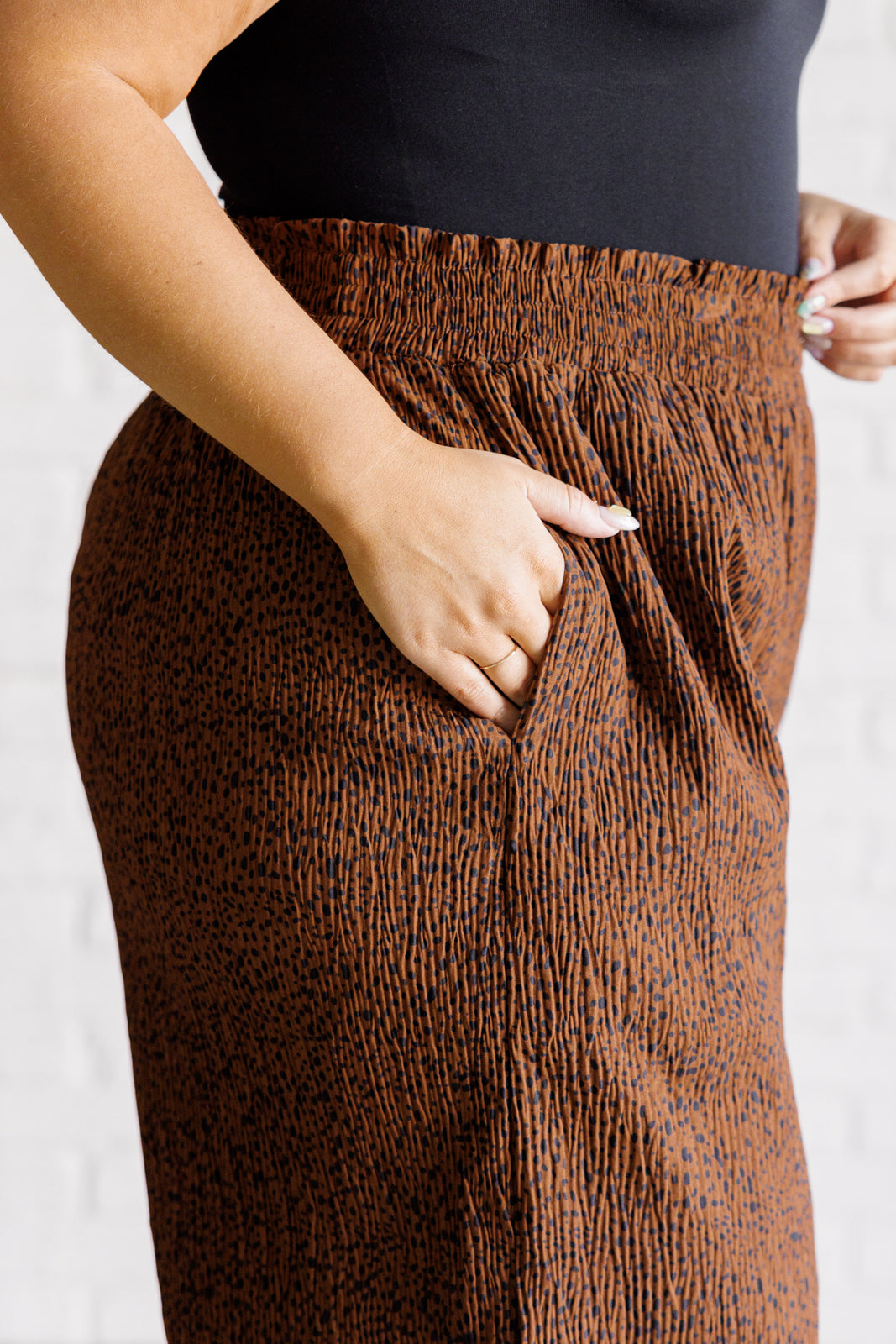 Harmony High Rise Wide Leg Pants in Brown - Simply Graced Mama