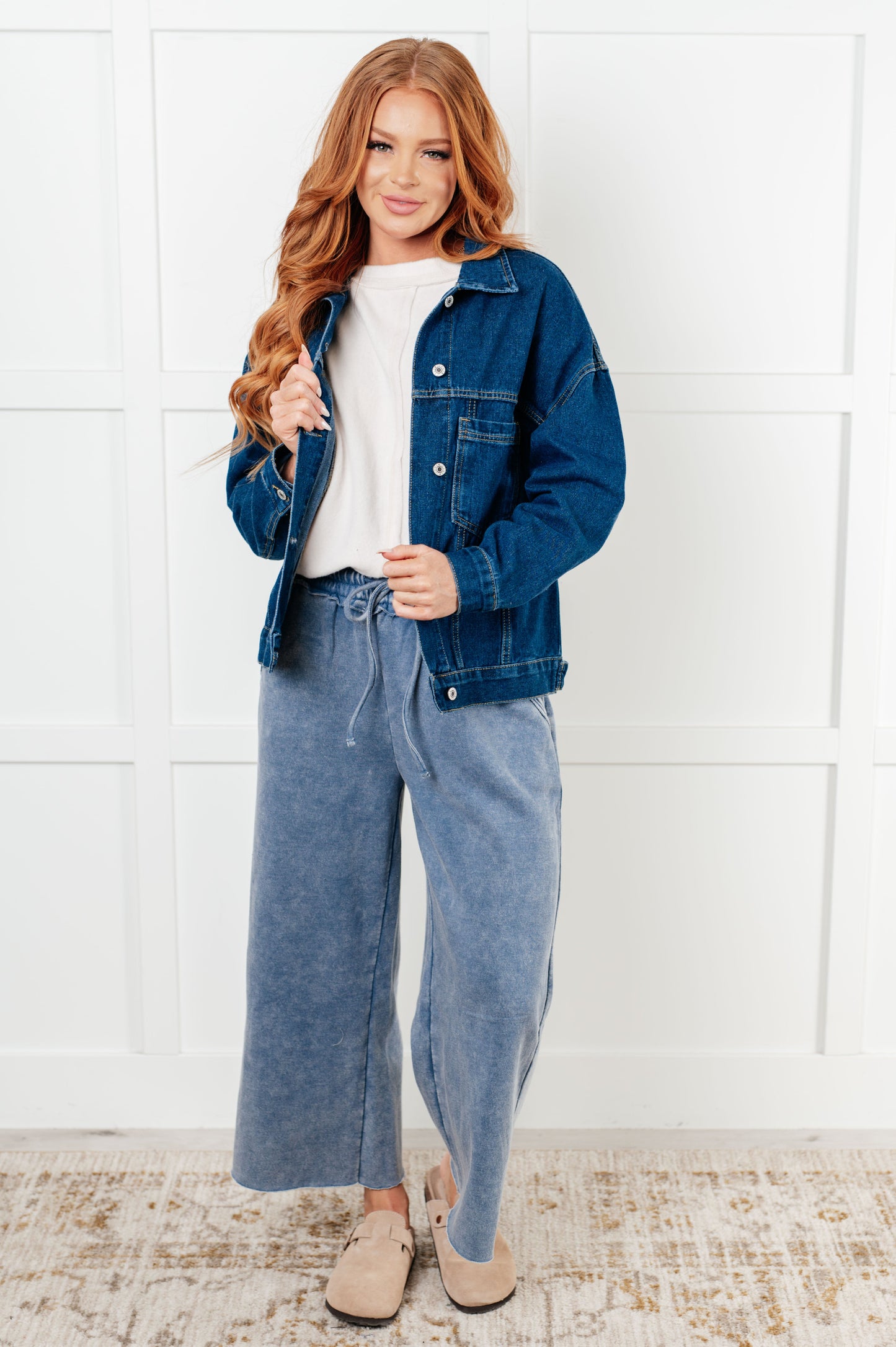 Have We Met Oversized Denim Jacket - Simply Graced Mama