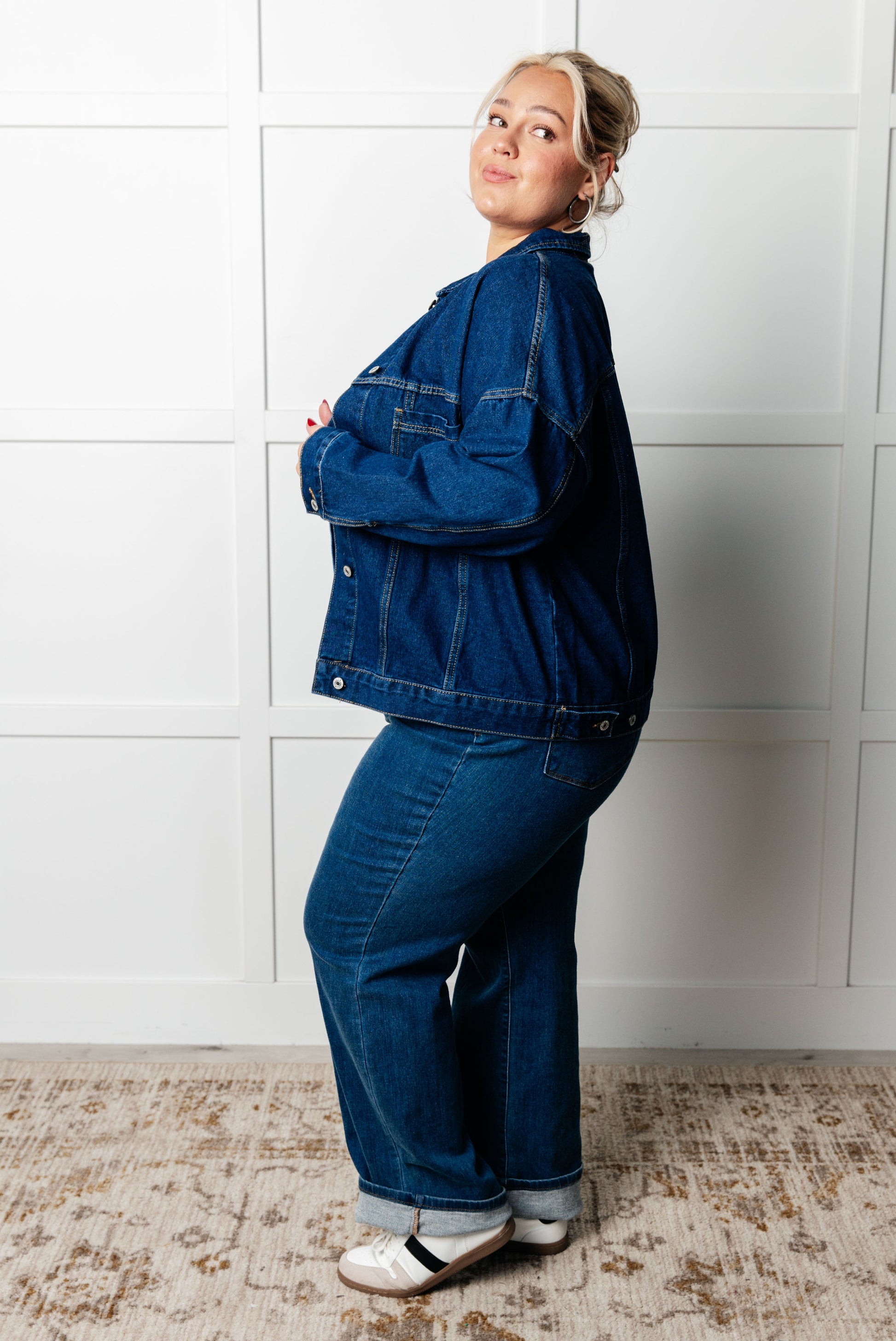 Have We Met Oversized Denim Jacket - Simply Graced Mama