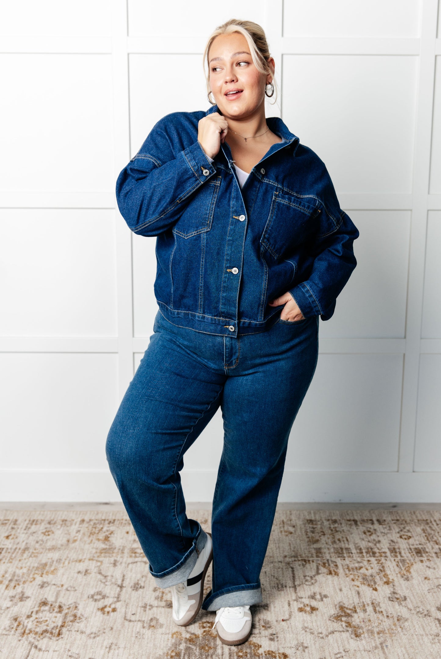 Have We Met Oversized Denim Jacket - Simply Graced Mama