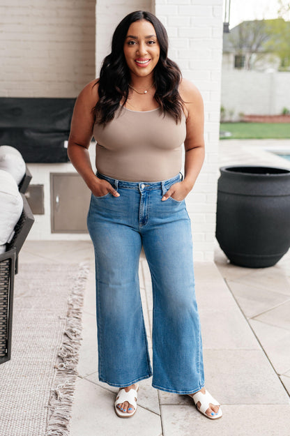 Hayes High Rise Wide Leg Crop Jeans - Simply Graced Mama