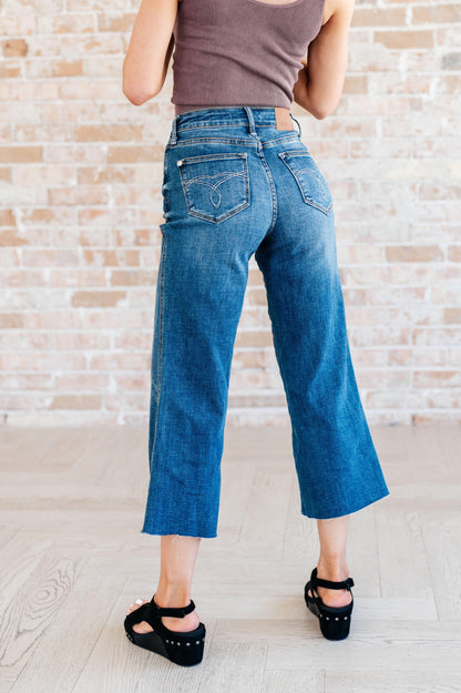 Hayes High Rise Wide Leg Crop Jeans - Simply Graced Mama