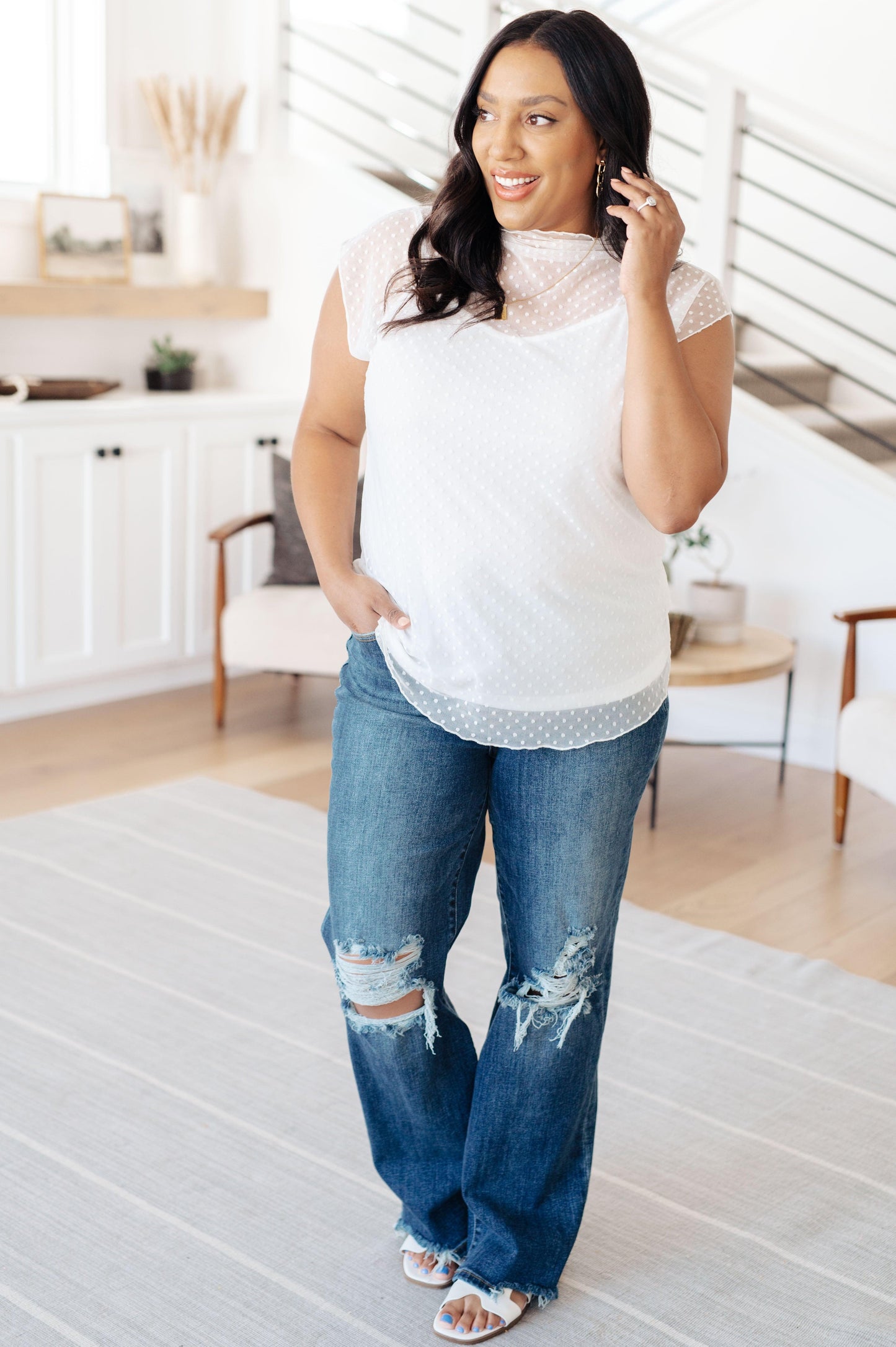 Here And Now Layering Top In Cream - Simply Graced Mama