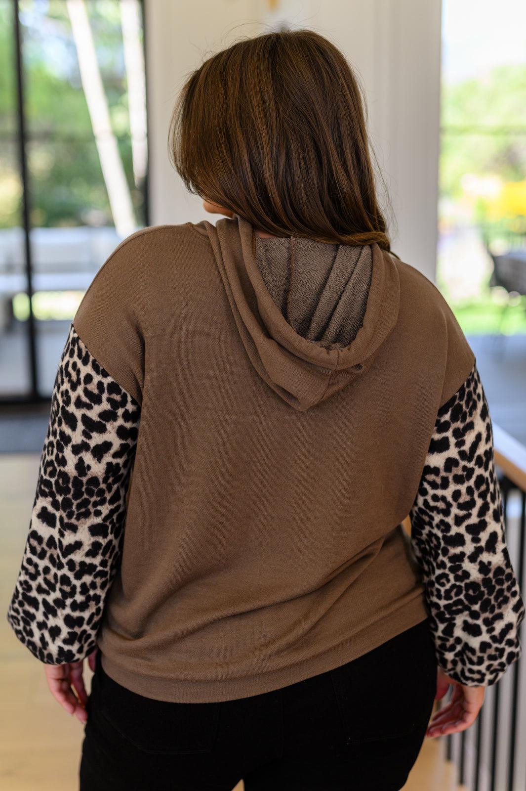 Here And There Leopard Print Hoodie - Simply Graced Mama