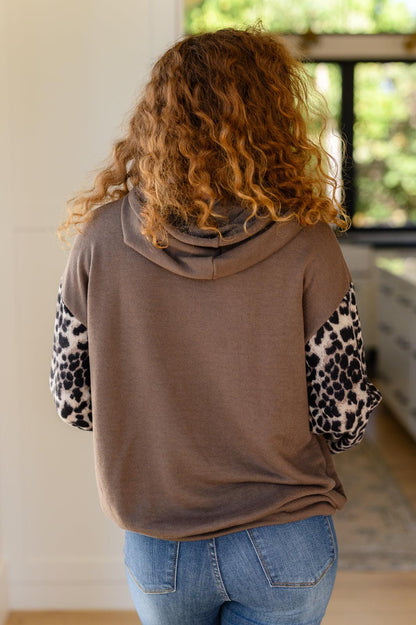 Here And There Leopard Print Hoodie - Simply Graced Mama