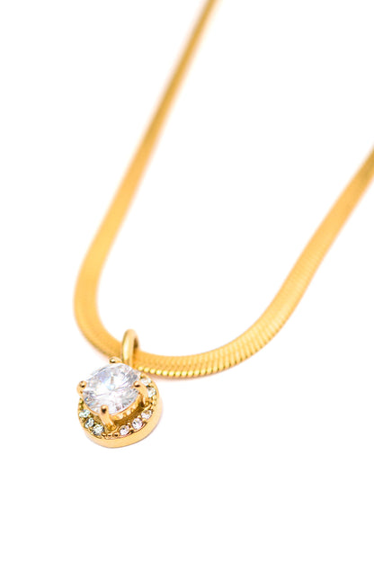 Here to Shine Gold Plated Necklace in White - Simply Graced Mama