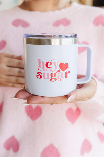 Hey Sugar 14 Oz Double Walled Travel Mug - Simply Graced Mama