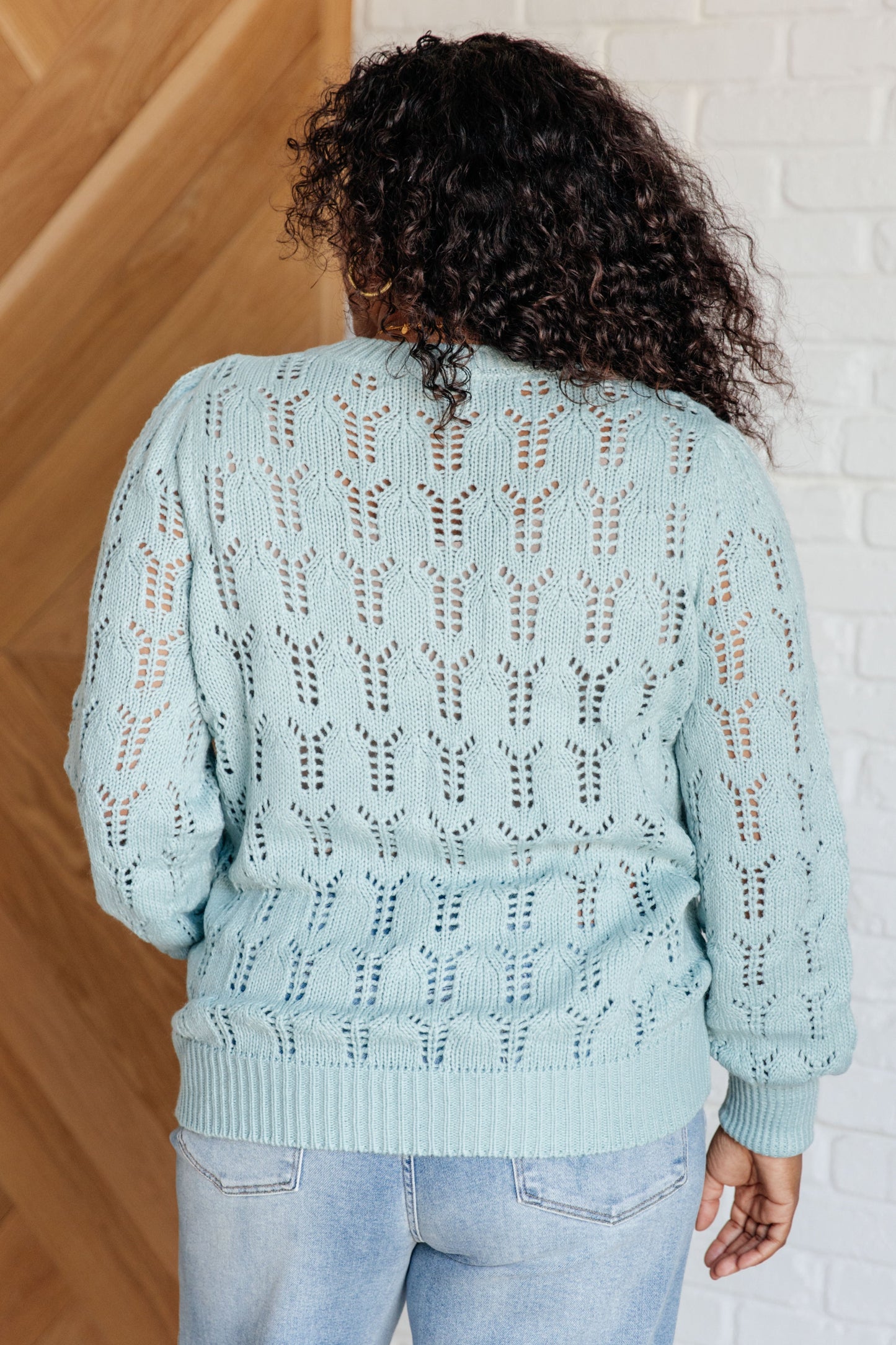 Hole In One Sheer Pointelle Knit Sweater - Simply Graced Mama