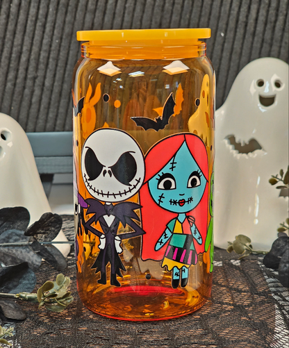 Nightmare Before Christmas Orange Libbey Glass