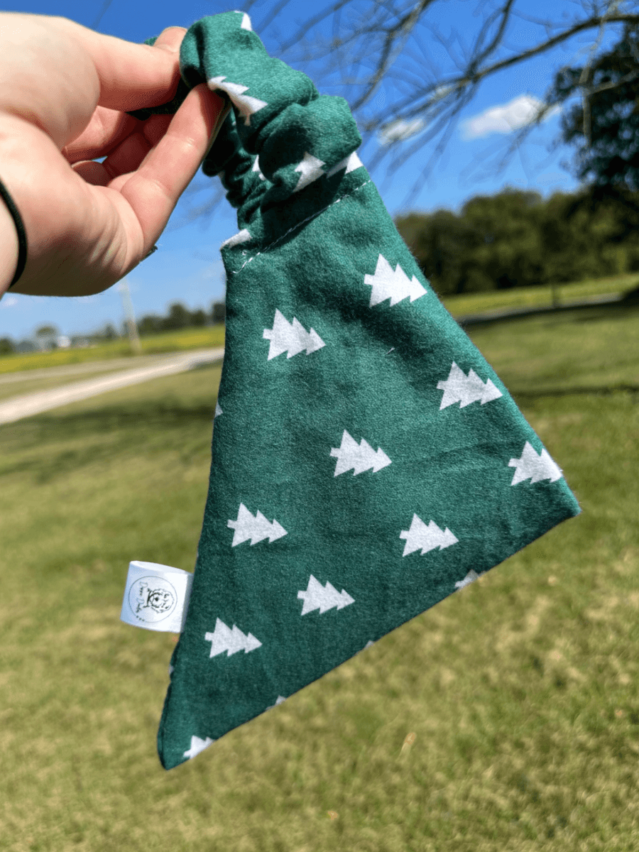 Christmas Tree Scrunchie Bandana - Simply Graced Mama