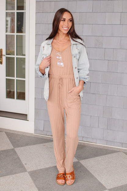 Cruiser Jumpsuit in Tan - Simply Graced Mama