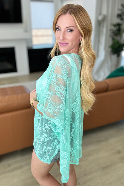 Good Days Ahead Lace Kimono In Mint - Simply Graced Mama