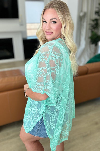 Good Days Ahead Lace Kimono In Mint - Simply Graced Mama