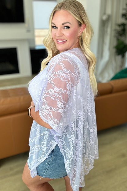 Good Days Ahead Lace Kimono In Lavender - Simply Graced Mama