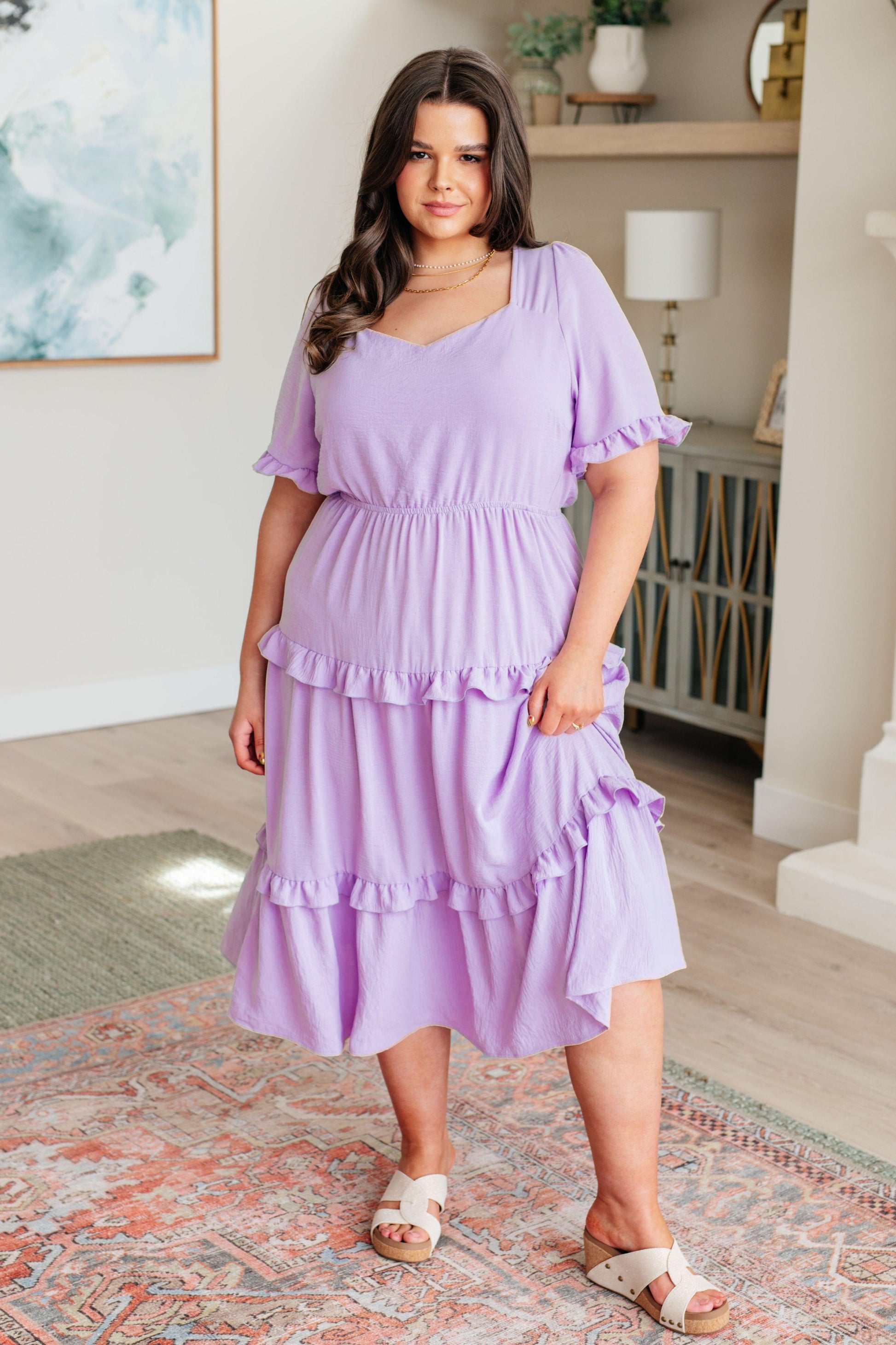 In My Carefree Era Tiered Ruffled Dress - Simply Graced Mama