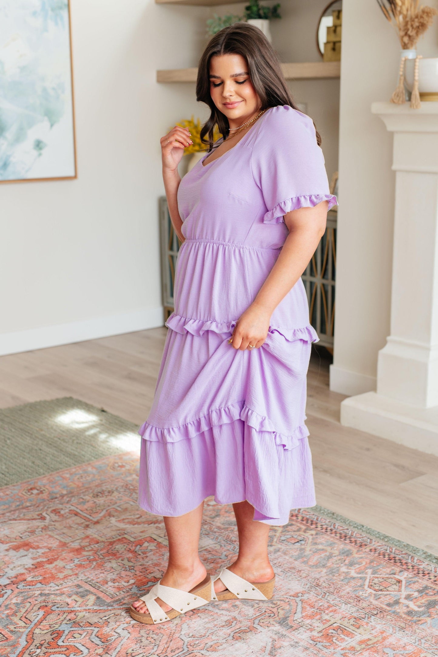 In My Carefree Era Tiered Ruffled Dress - Simply Graced Mama