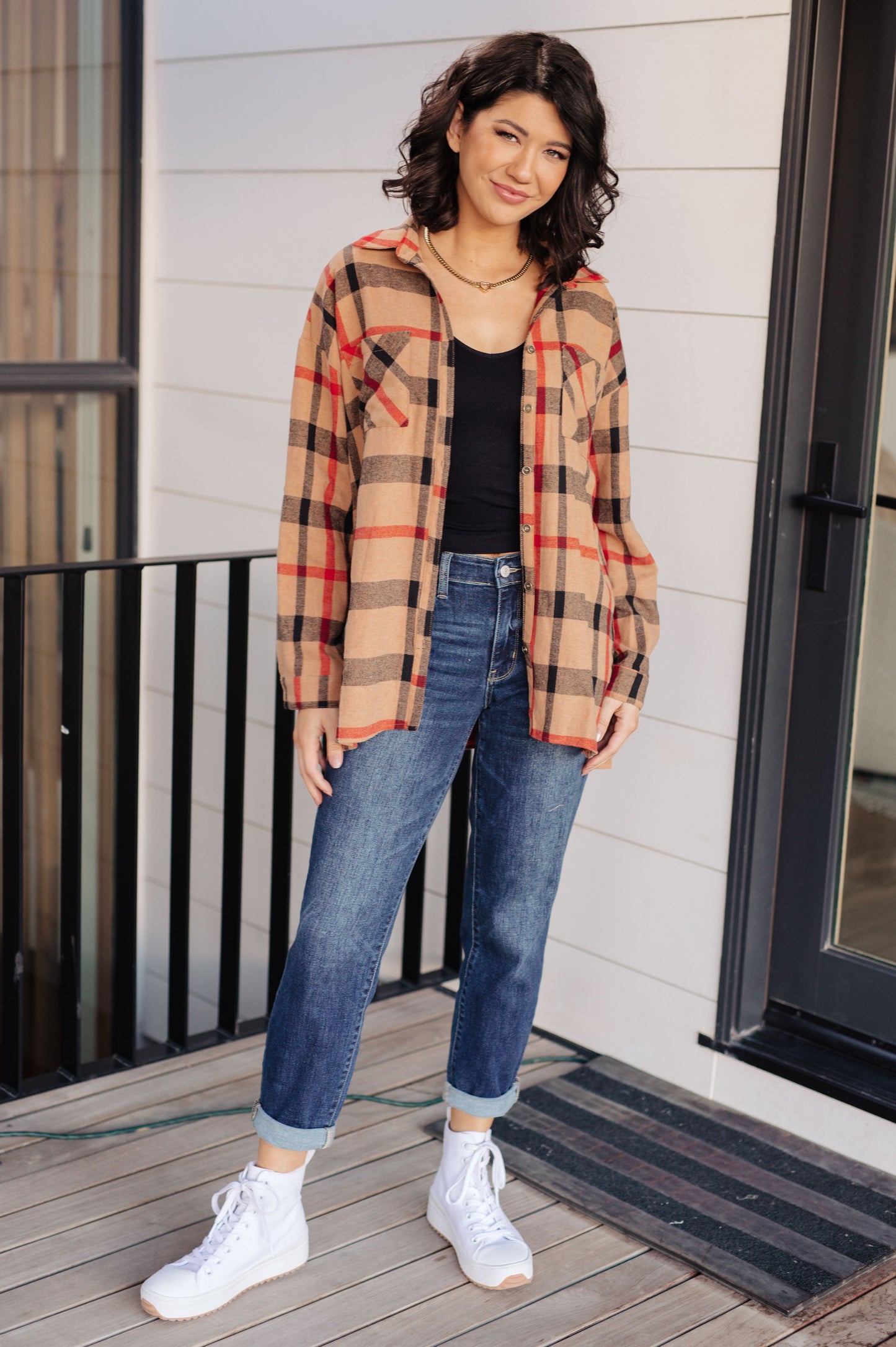 Is It Really Oversized Plaid Button Up - Simply Graced Mama