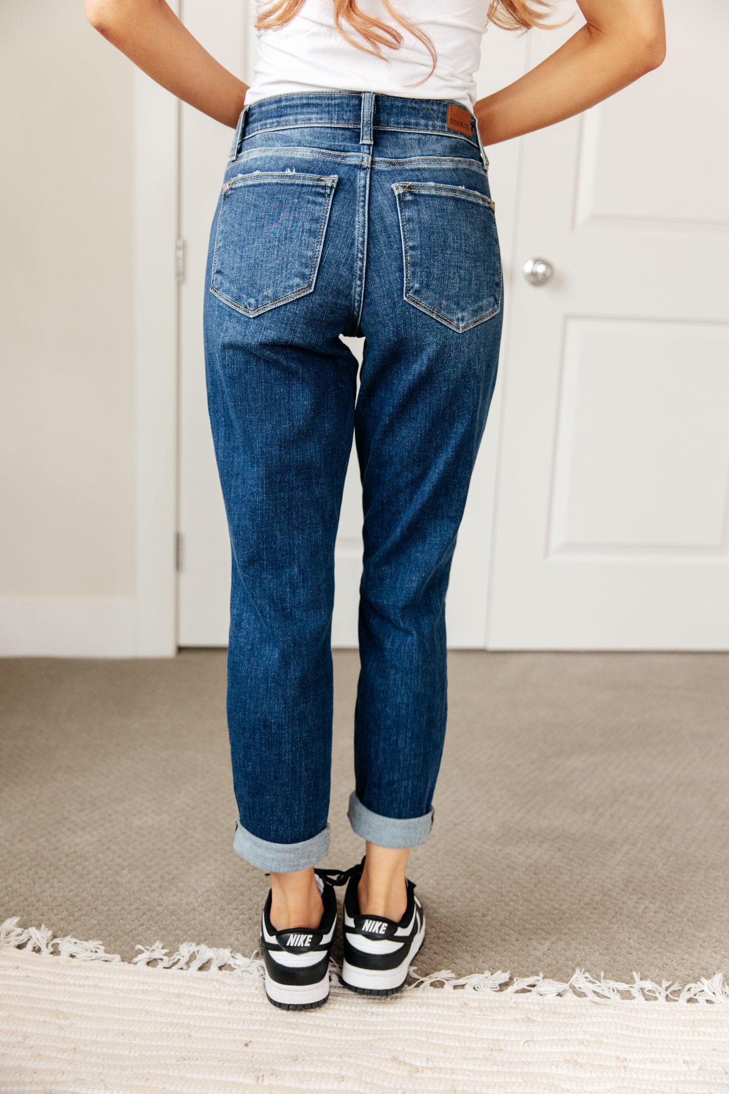 London Midrise Cuffed Boyfriend Jeans - Simply Graced Mama