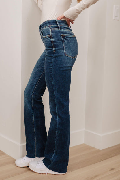 Josephine Mid Rise Raw Hem Bootcut Jeans - Simply Graced Mama