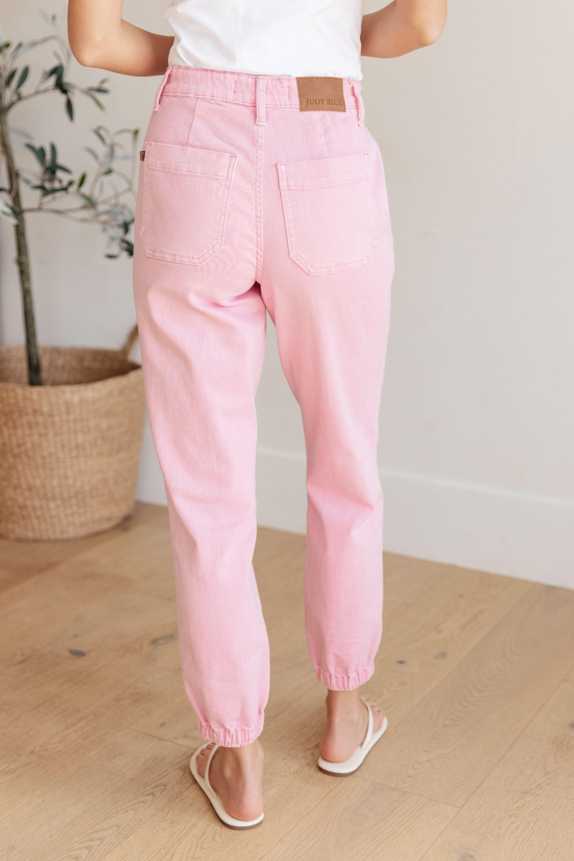 Regina High Rise Garment Dyed Denim Jogger - Simply Graced Mama