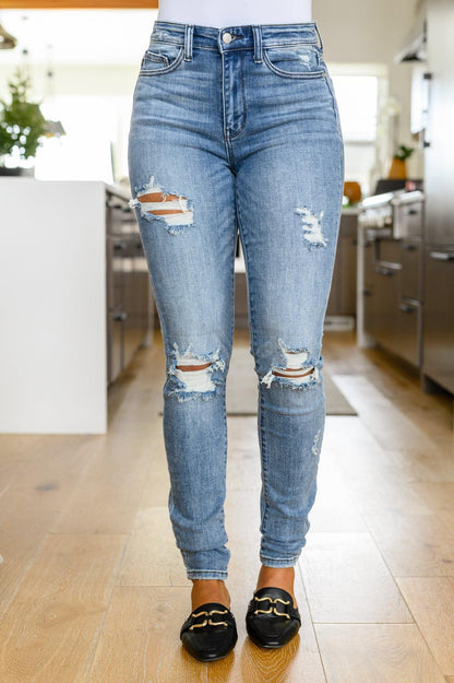 Juno Tall Skinny Destroyed Jeans - Simply Graced Mama