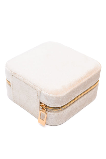 Kept and Carried Velvet Jewelry Box in Ivory - Simply Graced Mama