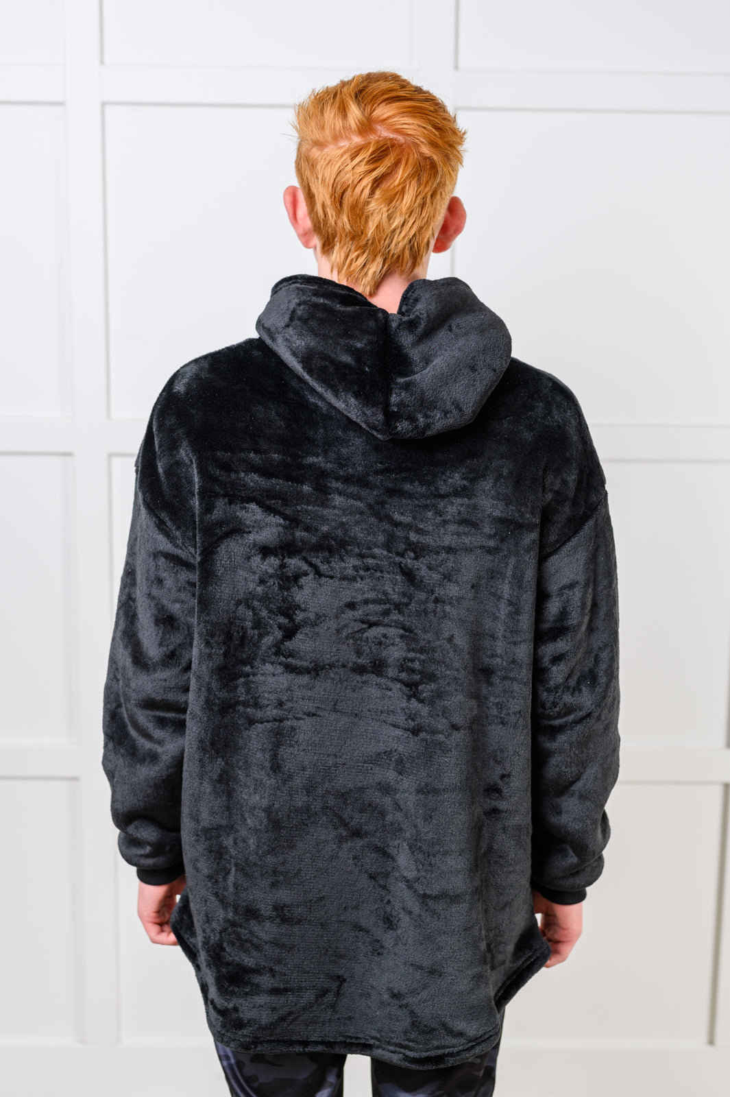 Kids Oversized Hoodie Blanket in Black - Simply Graced Mama