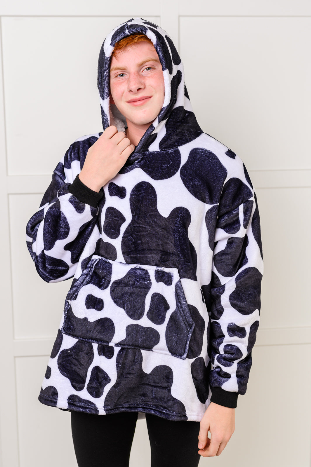 Kids Oversized Hoodie Blanket in Cow - Simply Graced Mama