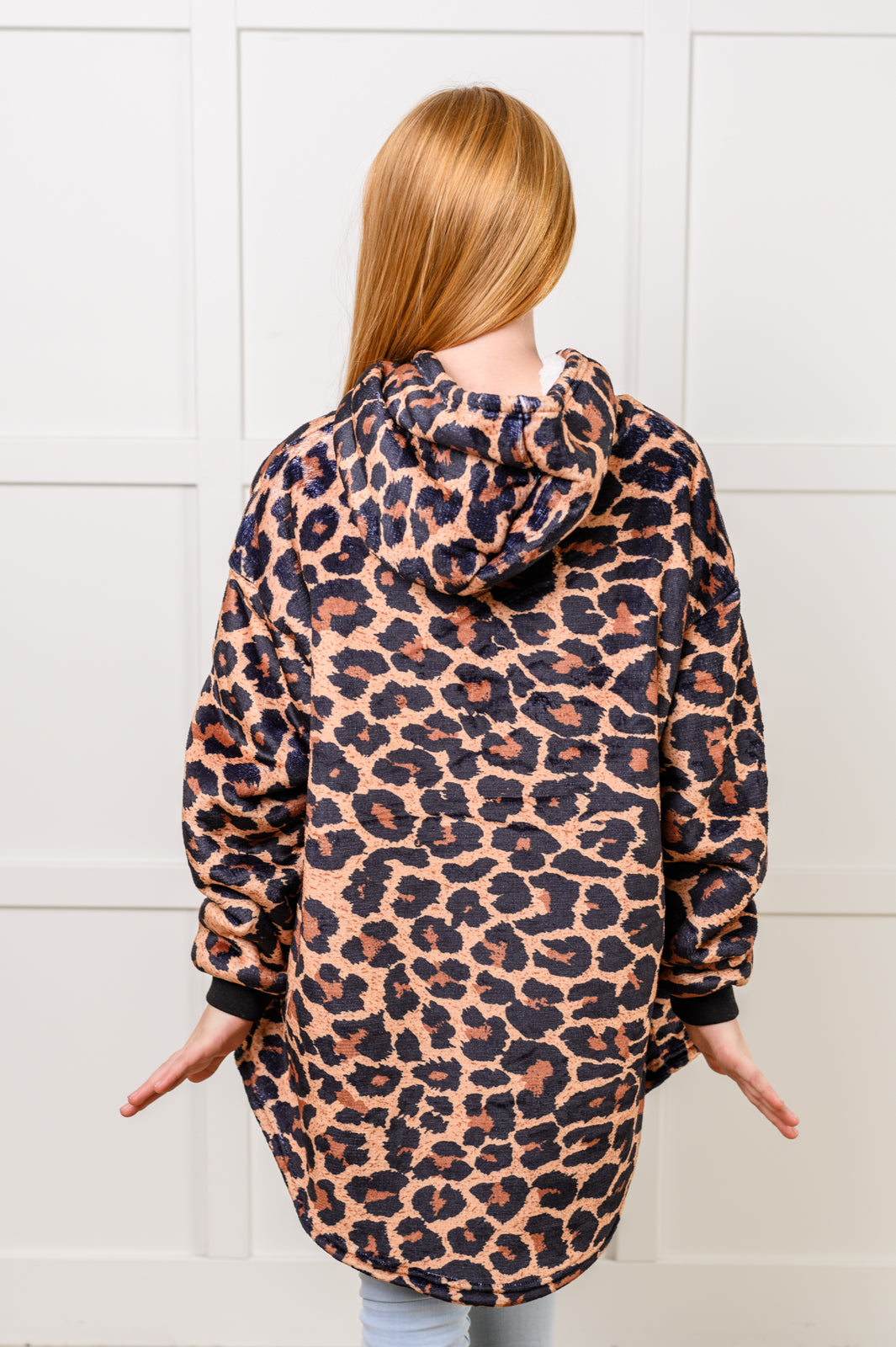 Kids Oversized Hoodie Blanket in Leopard - Simply Graced Mama