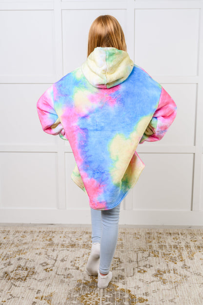 Kids Oversized Hoodie Blanket in Rainbow - Simply Graced Mama